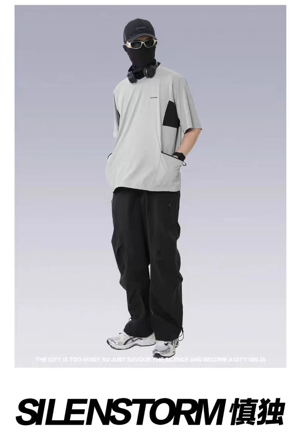 Silenstorm 25ss 3d structure zip pocket t-shirt UPF100+quick dry material techwear gorpcore -