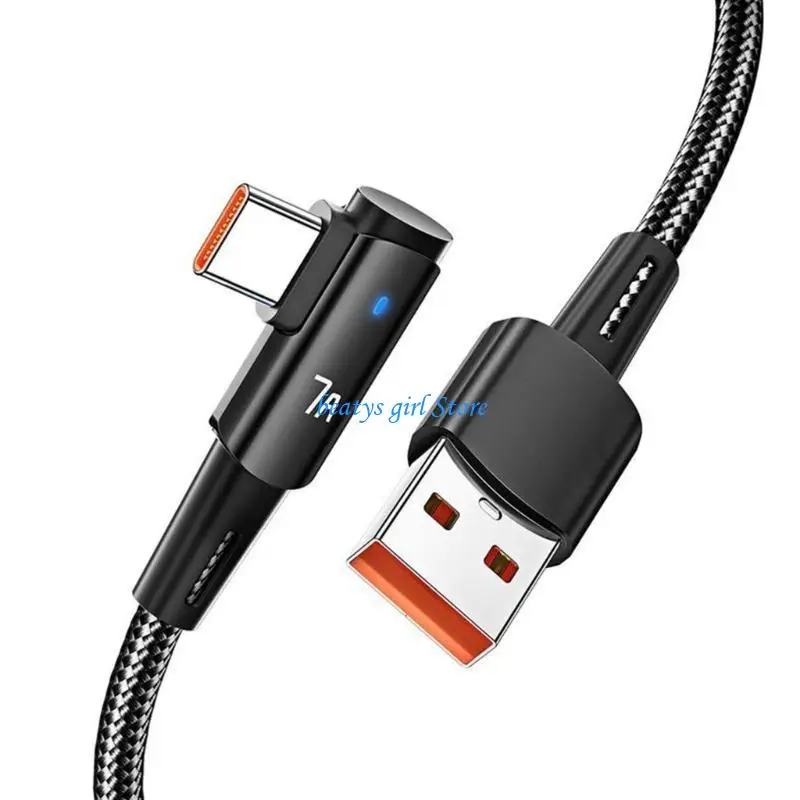 C7AB USB A USB C 전화 충전기 코드 고속 충전 케이블 나일론 편조 코드