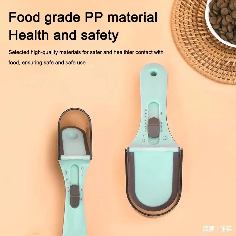 2PCS/set Pet Adjustable Milk Powder Baking Cat And Dog Food Measuring Spoon With Cut Measuring Spoon Set