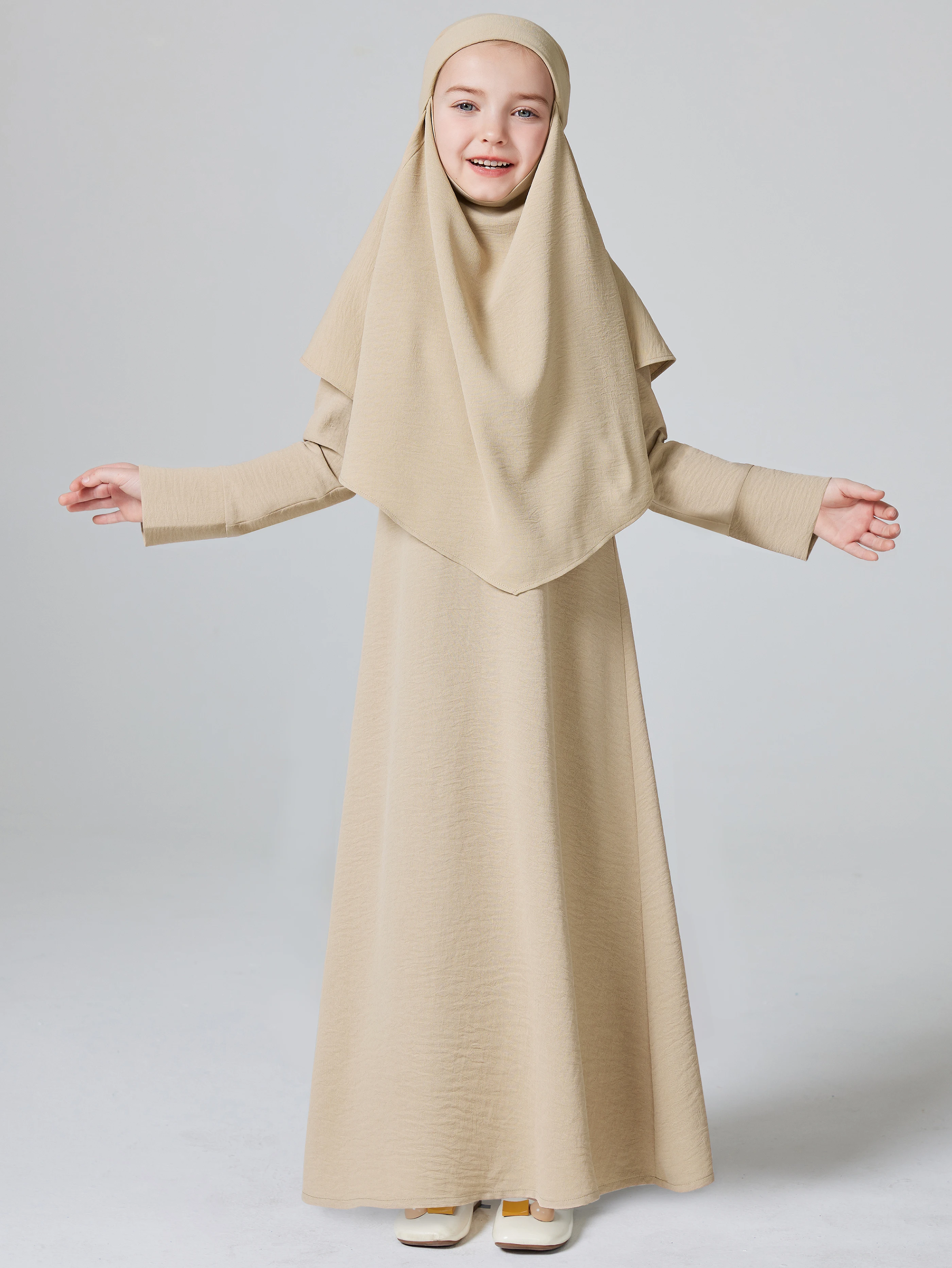 عباية رمضان كيبيا للفتيات قطعتين ملابس إسلامية، فس...