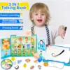 3-IN-1 Preschool Talking Book, Pattern Matching, Point Reading, Erasable Drawing Board, Comprehensive Learning Toy 3-6 Years 1