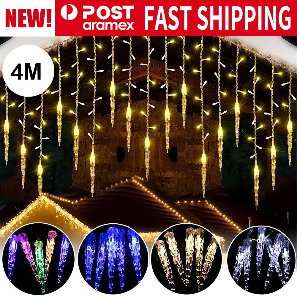 Outdoor LED Ice Cone Light String Outdoor Christmas Party Indoor and Outdoor Innovative Light String