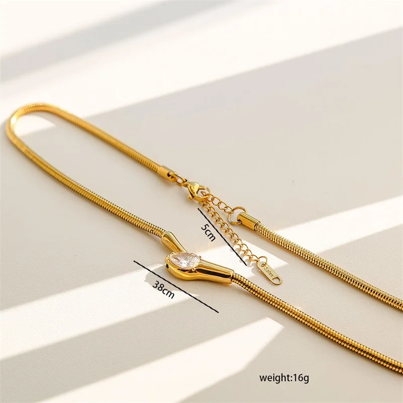 GANEMLY Snakehead Necklace on model