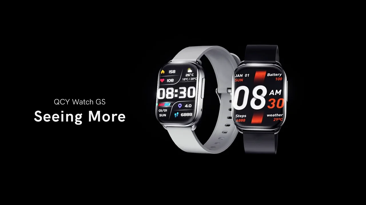 QCY Watch GS Bluetooth Calling Smartwatch 2.02 inch HD TFT Display, 60Hz  Refresh Rate Health Monitoring Smart Watch | Daraz.com.bd