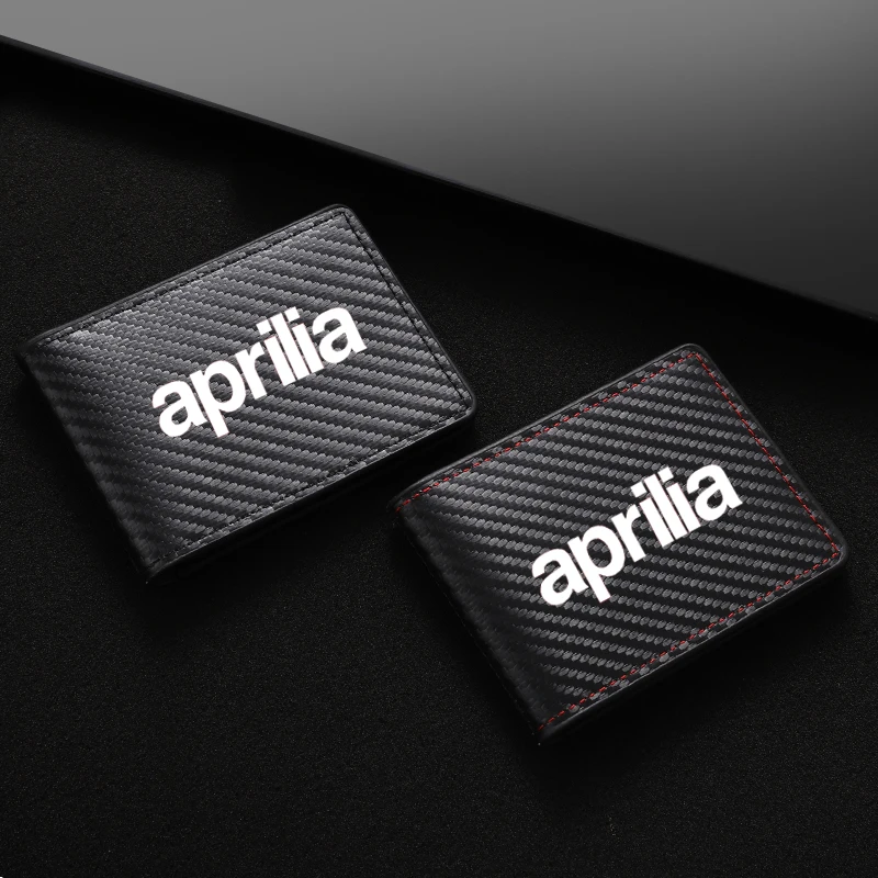 

Carbon Fiber Motorcycle License Plate Bag Credit Card Holder Driver's License Bag for Aprilia RSV4 RS660 RS4 RS125 Tuono V4 APR