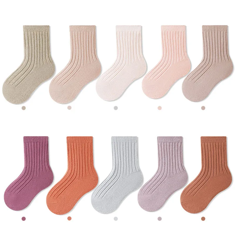 Cute Solid Color Baby Girls Floor Socks
