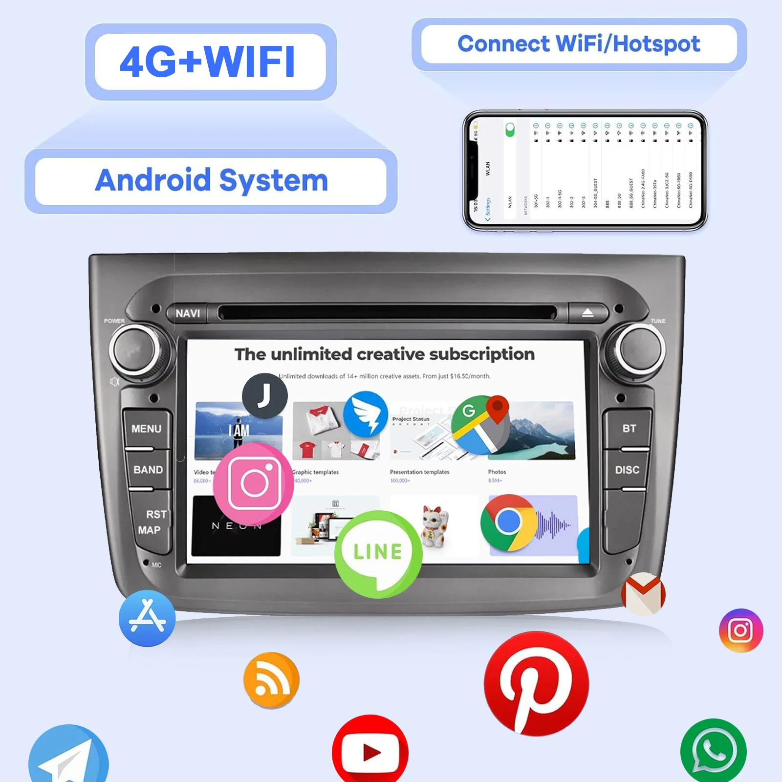 Android Car Radio For Alfa Romeo Mito 2008- 2019 Multimedia Player Supports CarP