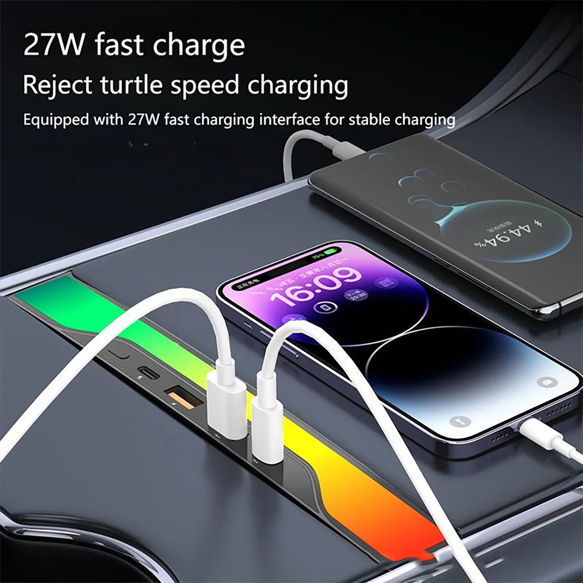 For Tesla Model 3/Y 2021-2024 Fast Charger Shunt Hub Intelligent Docking Station