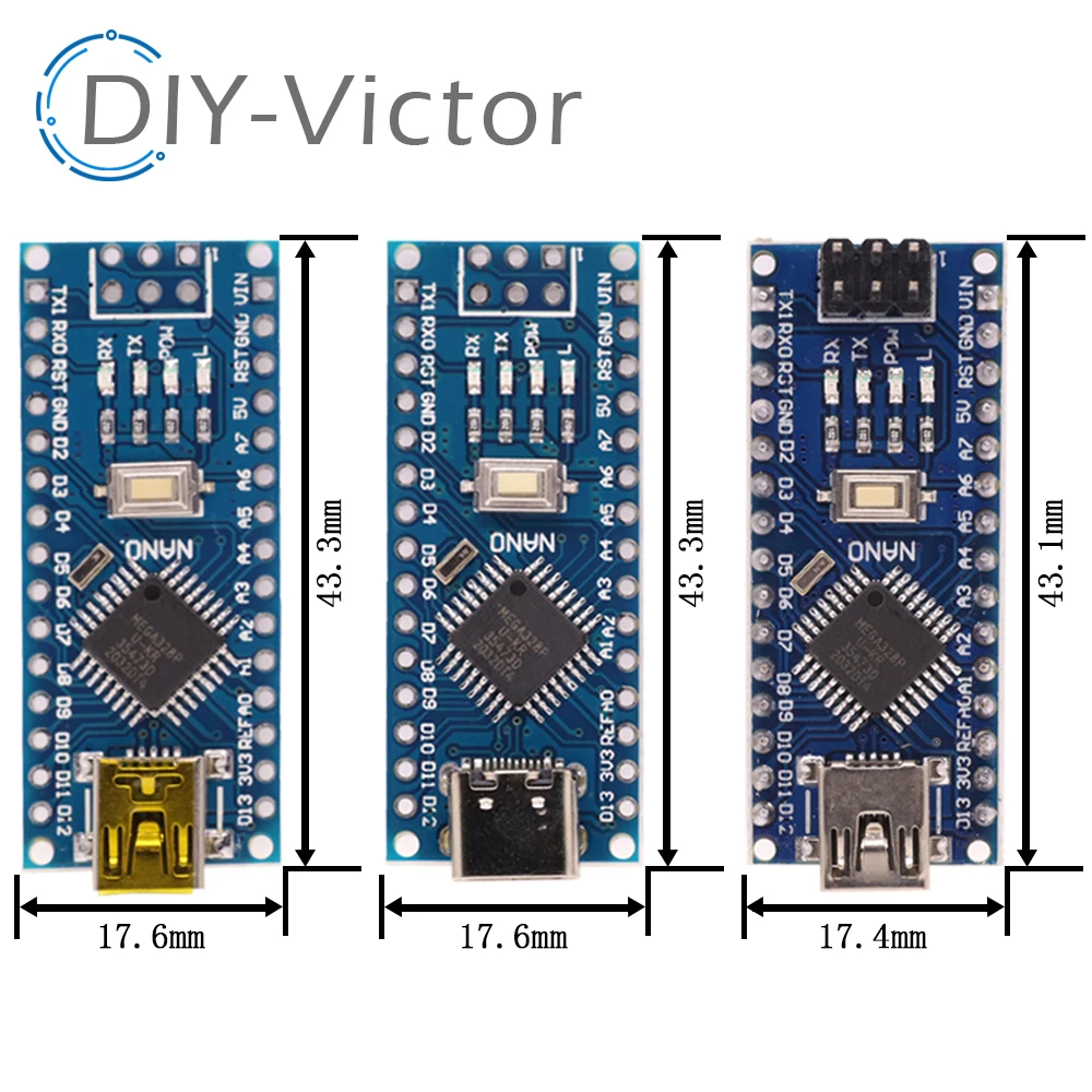Mini TYPE-C USB CH340 Nano 3.0 ATmega328P Controller Board Compatible for Arduino CH340C USB Driver V3.0 ATmega328 development board arduino controller arduino module arduino starter kit arduino diy kit arduino development kit arduino development board