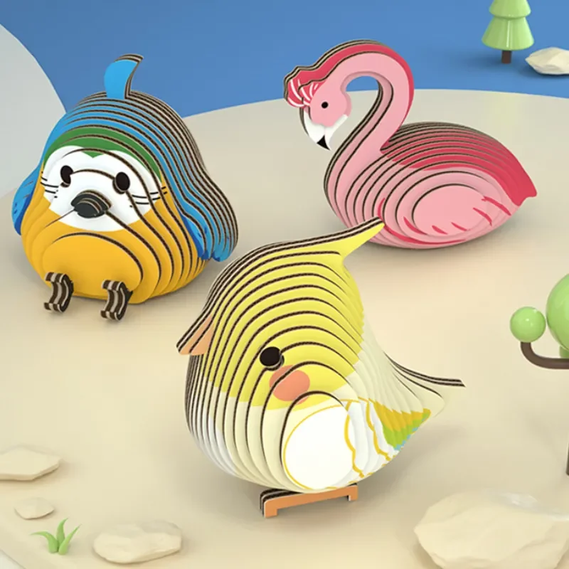 

3D Paper Puzzle Animal Model Toy Boxed 6-14 Year Old Small Animals Spelling Funny Puzzle Fine Movement Training Educational Toy