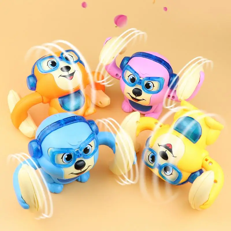 

Electric Rolling Monkey Electric Tipping Toy Children's Electric Toddler Toys Music Rolling Monkey Rotary LED Electric