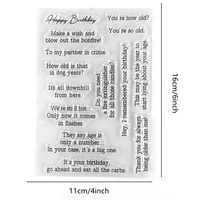 Birthday Sentiments Clear Stamps and Cutting Dies For DIY Craft Making Card Photo Album Scrapbooking Decoration Template Art Dec 3