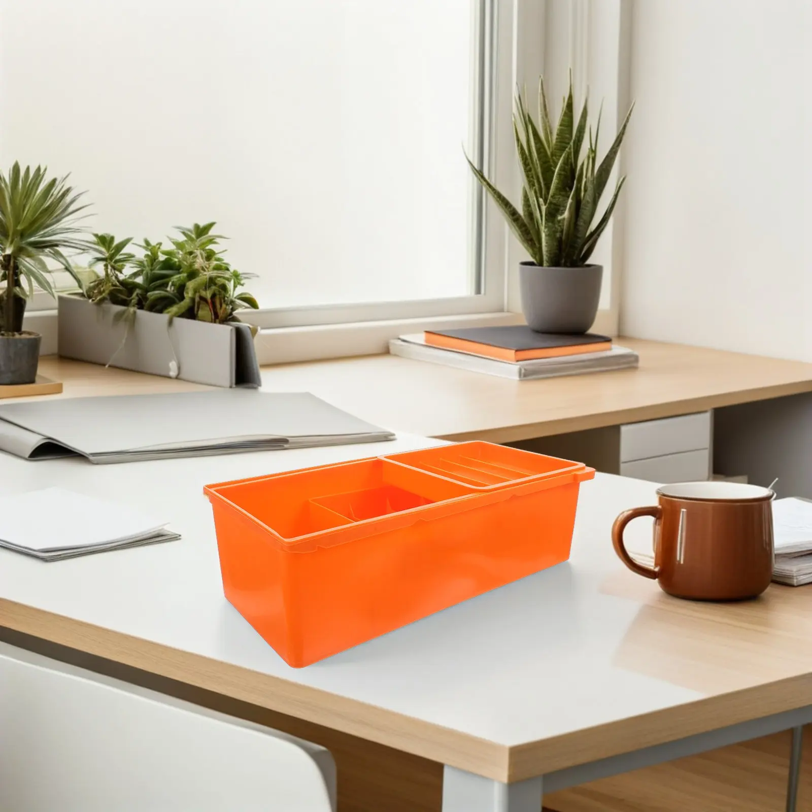 플라스틱 책상 밑 서랍형 수납함 3단 공간 절약 정리함 사무실 데스크탑 도구 정리용