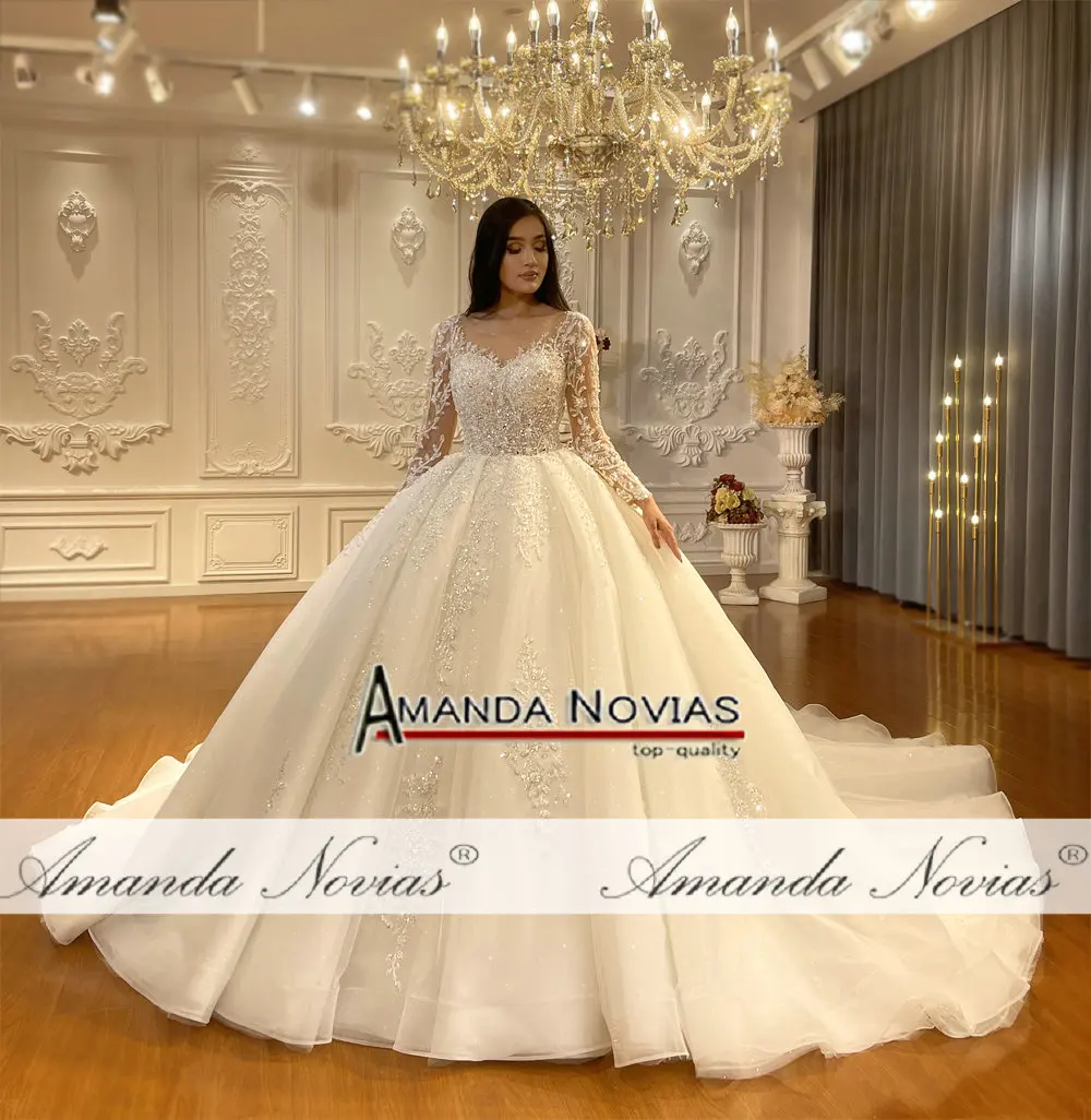 Customized Hot Sale Real Sample Bridal Dresses NS4548 3