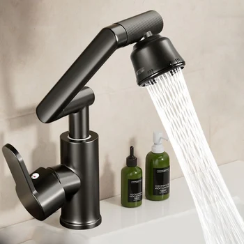 Rubinetto per lavabo Lavabo caldo e freddo Bagno domestico Booster multifunzione Rubinetto rotante universale Cucina universale 1