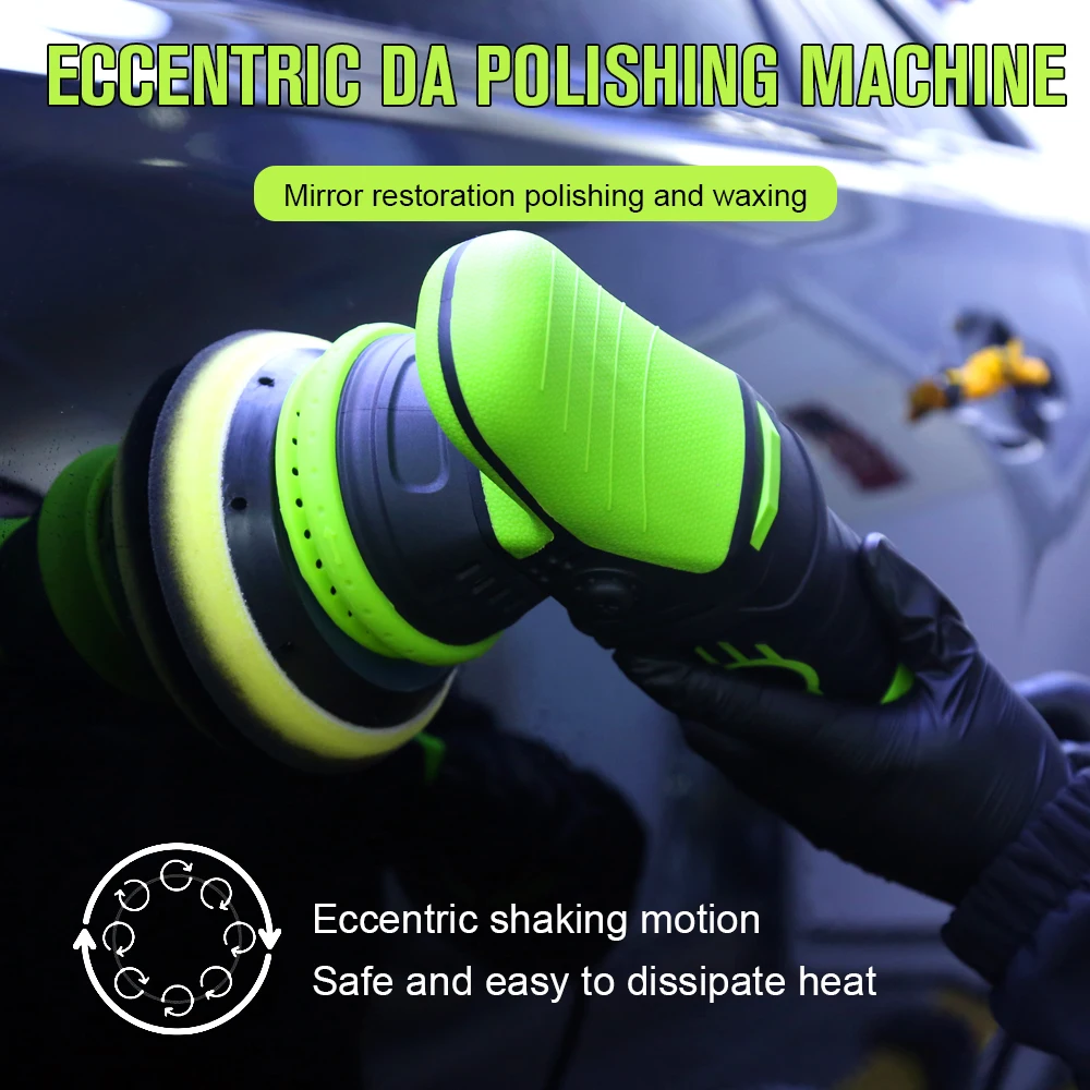 Automotive eccentric DA polishing machine scratches paint grinding restoration vibration waxing