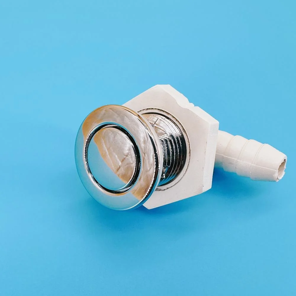 7mm Nozzle 25mm Cover Ultra-thin Curved Bathtub Bubble Nozzle Chromed Cap PVC Base Massage Bathtub Air Jet