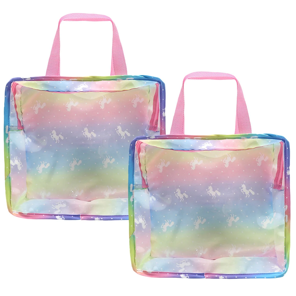 

2 Pcs Accessory Bag Storage Bags Dolls Toy Multi-function Bottle Accessories Toe Polyester Portable Child Handbag Kids