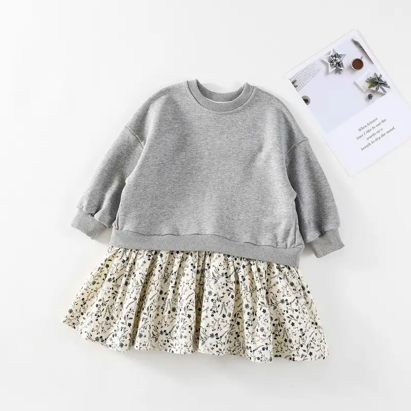 Childrens Clothing 2024 Spring and Autumn New Korean Floral Dress Fashionable and Sweet Clothes for Autumn and Winter - Image 6
