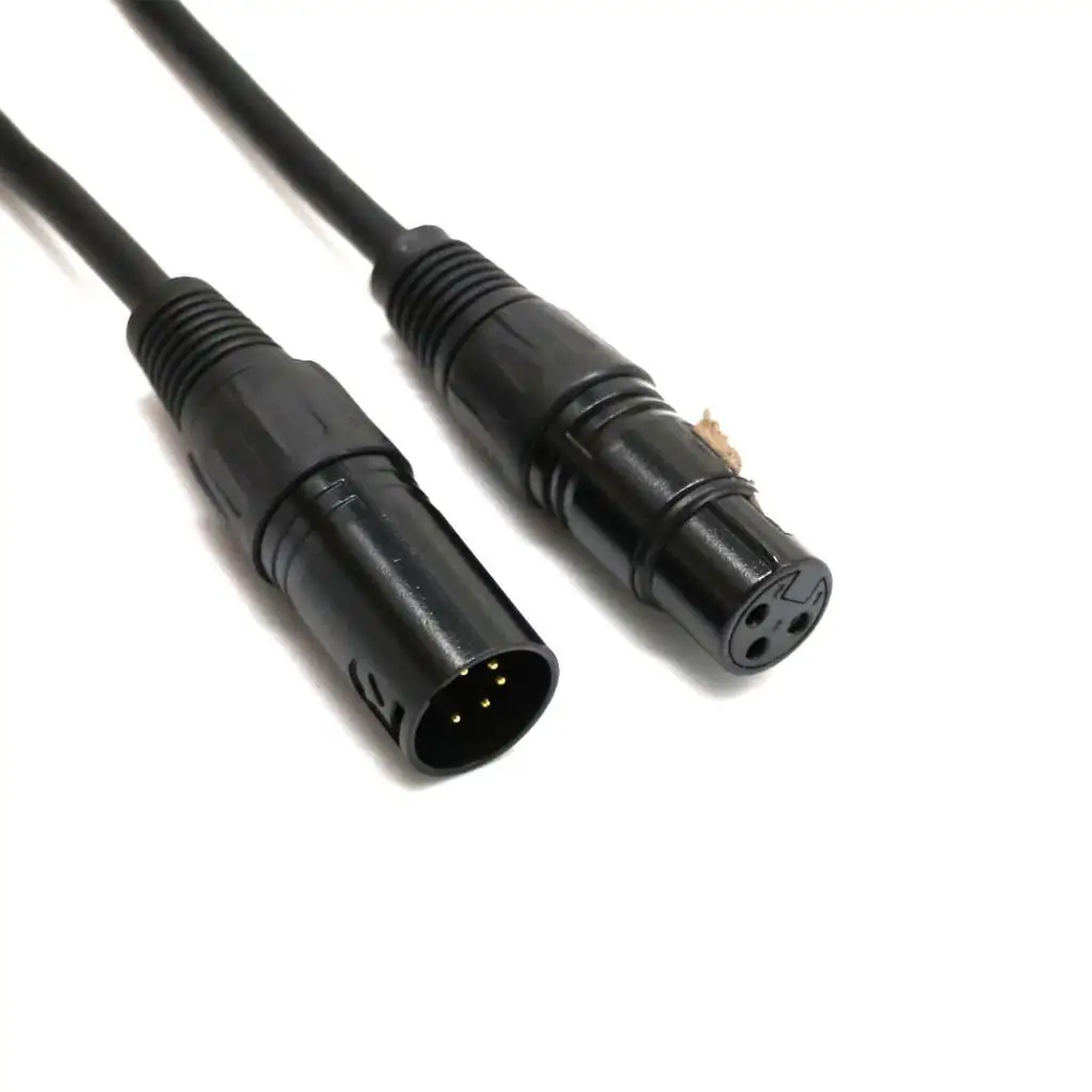 5-Pin DMX Male to 3-Pin XLR Female Cable Converter Wire Connector Adapter