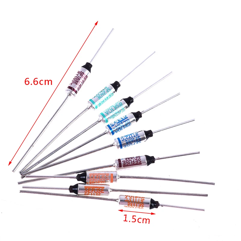Thermal Fuses 10Pcs for Rice Cooker 250V 113℃-240℃ thermal fuse