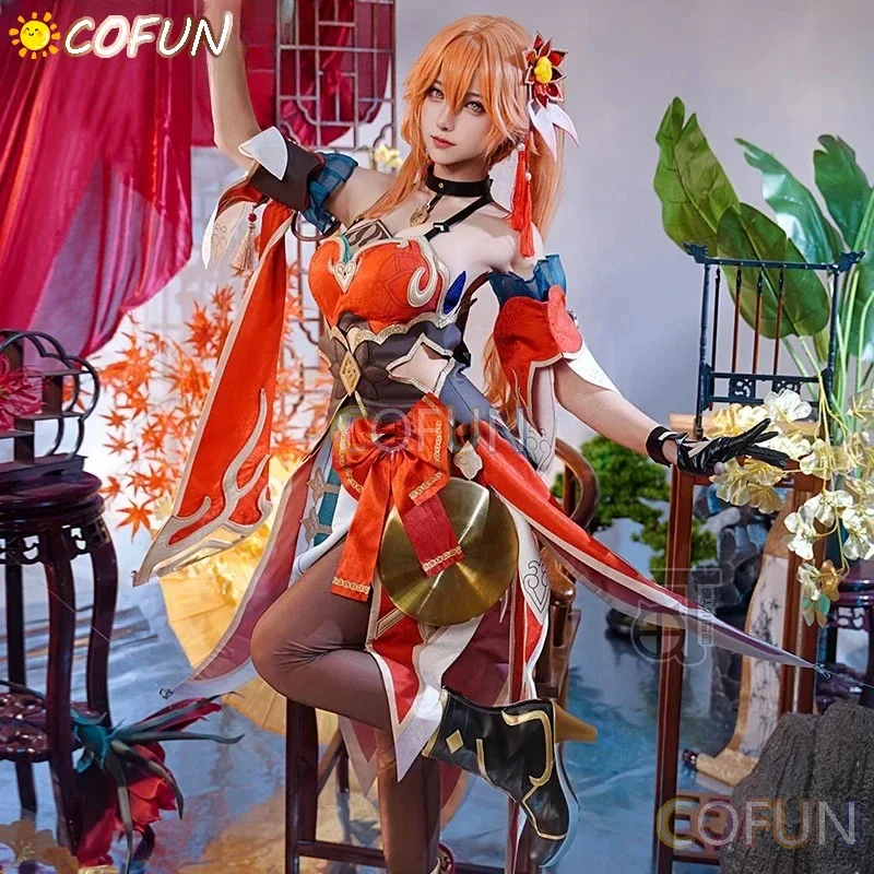 

COFUN игра Honkai: звезда рельс гинэйфен костюм для игры великолепное сексуальное платье Косплей Костюм Хэллоуин женский костюм для ролевых игр