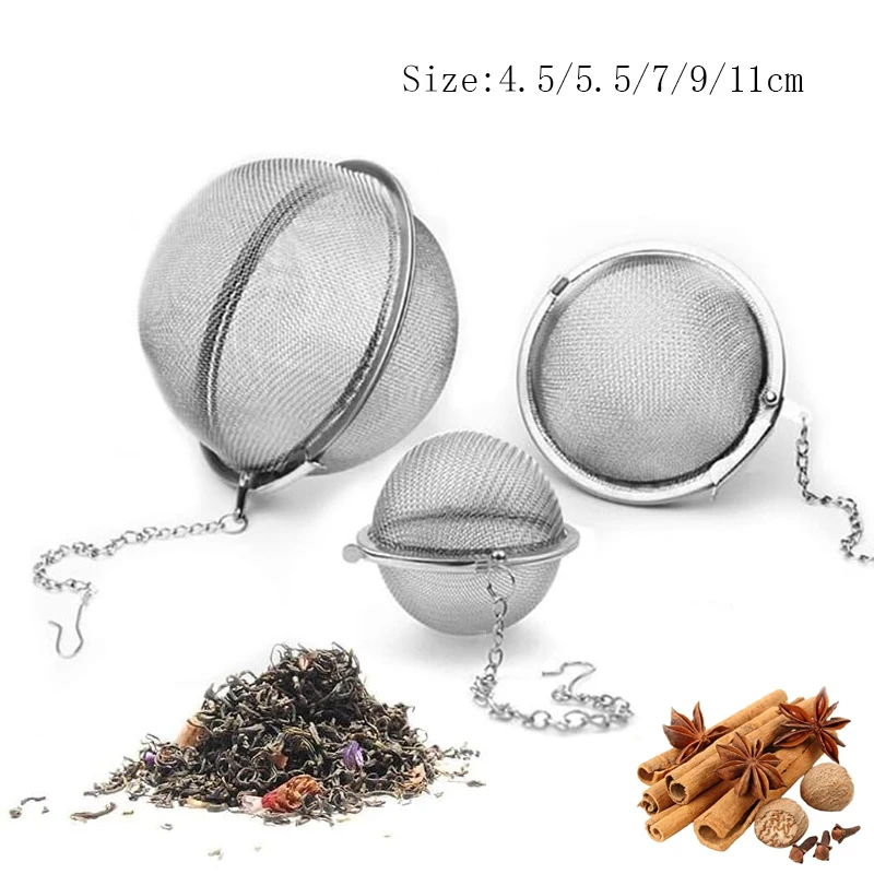 

1pcs Stainless Steel Tea Infuser Sphere Locking Spice Tea Ball Strainer Mesh Infuser Tea Filter Strainers Kitchen Accessories