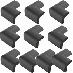 10 - Pack Soft Foam Child Safety Corner Protectors with Adhesive (Black)