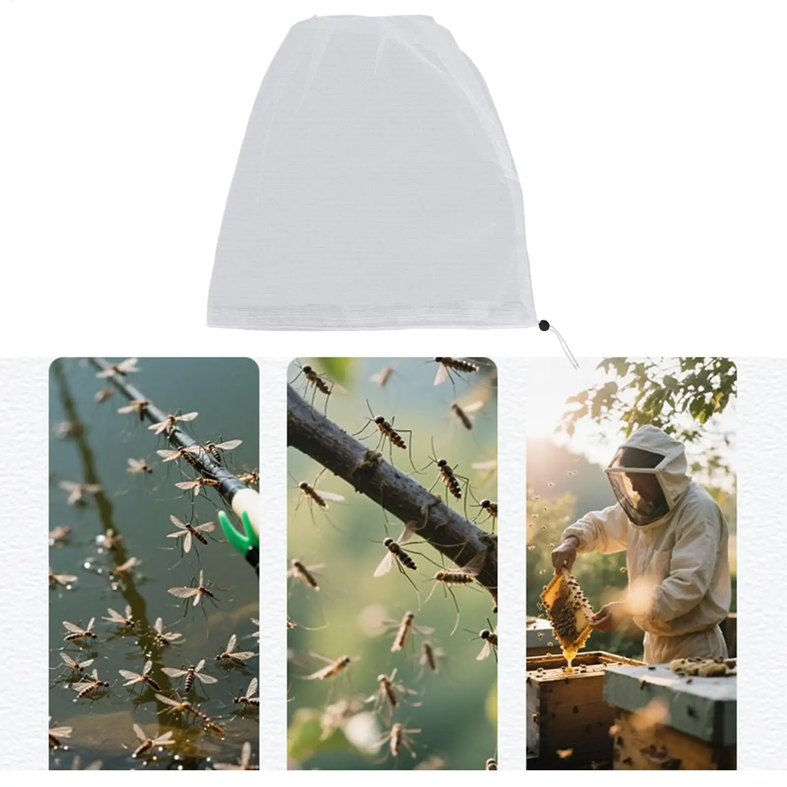 Outdoor Fly Head Netting Breathable Lightweight Protector Fly Protection Fishing Face Net For Women Adventurers Travelers