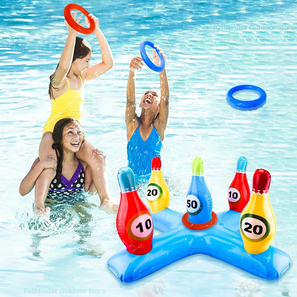Outdoor Inflatable Foldable Floating Row Swimming Pool Water Accessories Inflatable Ring Throwing Game Water Games Equipment 4