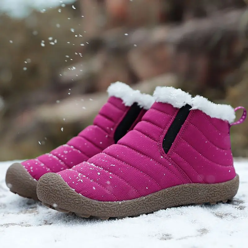 New Winter Warm Outdoors Sneakers Waterproof Men's Climbing shoes Men Combat Desert Casual Shoes Ankle Snow Boots Big Size 35-46