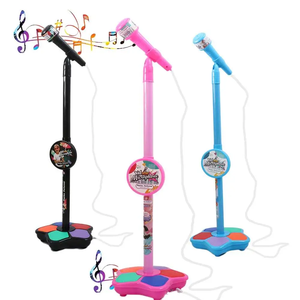 Gift Karaoke Toy Educational LED Light Brain-Training Singing Microphone Kids Microphone Singing Song Toy Music Instrument Toys professional bluetooth wireless microphone karaoke speaker ktv music player singing recorder handheld microphone mic 1800mah