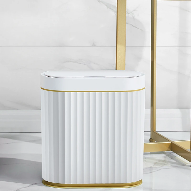 

7L Smart Sensor Trash Can For Kitchen Garbage Tin For Bathroom Light Luxury Family Living Room Cracks Trash Bin Cubo Basura