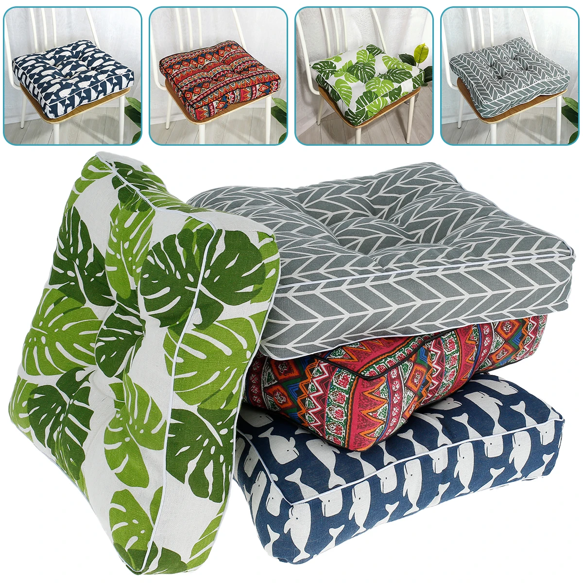 

Подушка для сиденья, мягкая подушка для стула из полиэфирного волокна с наполнителем из ПП хлопка, удобный недеформируемый коврик для стула, коврик для стула