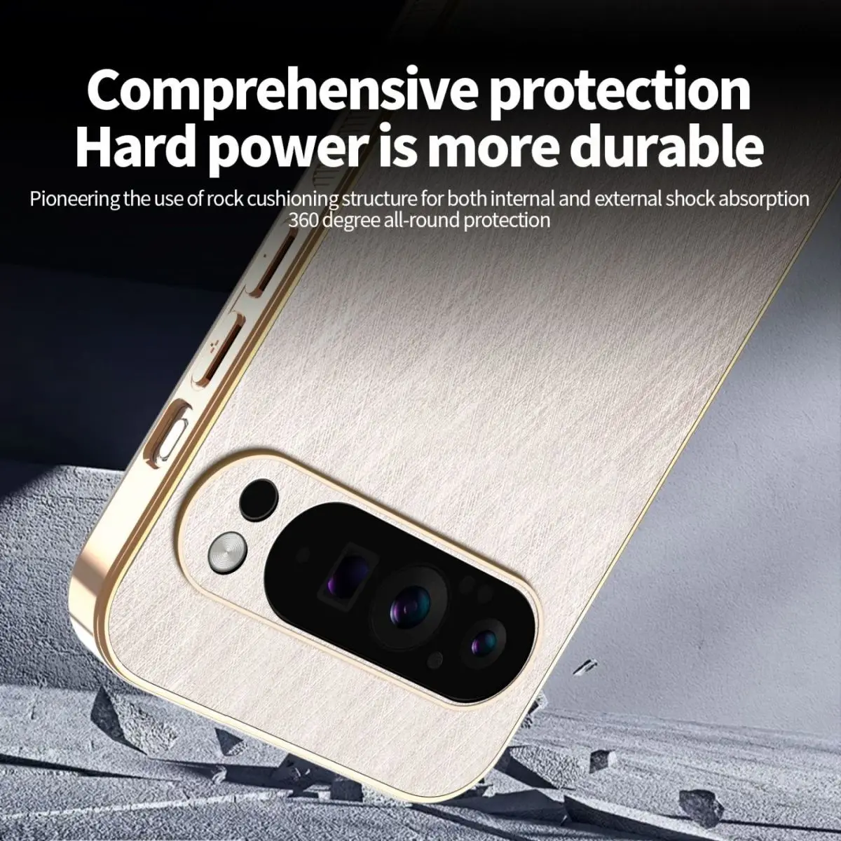 Business Magnetic Electroplating Gold Silk Pattern Anti-Fall Phone Case