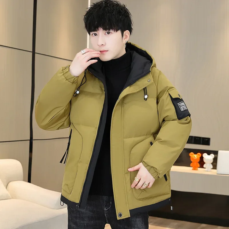 

2023 Winter Youth Men's Trendy Loose Casual Versatile Warm Cotton Clothes