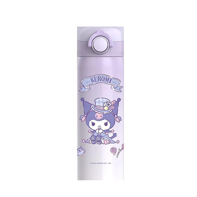 Kuromi Stainless Steel Water Bottle - Kawaii Vacuum Insulated Mug, Hot & Cold For 12+ Hours
