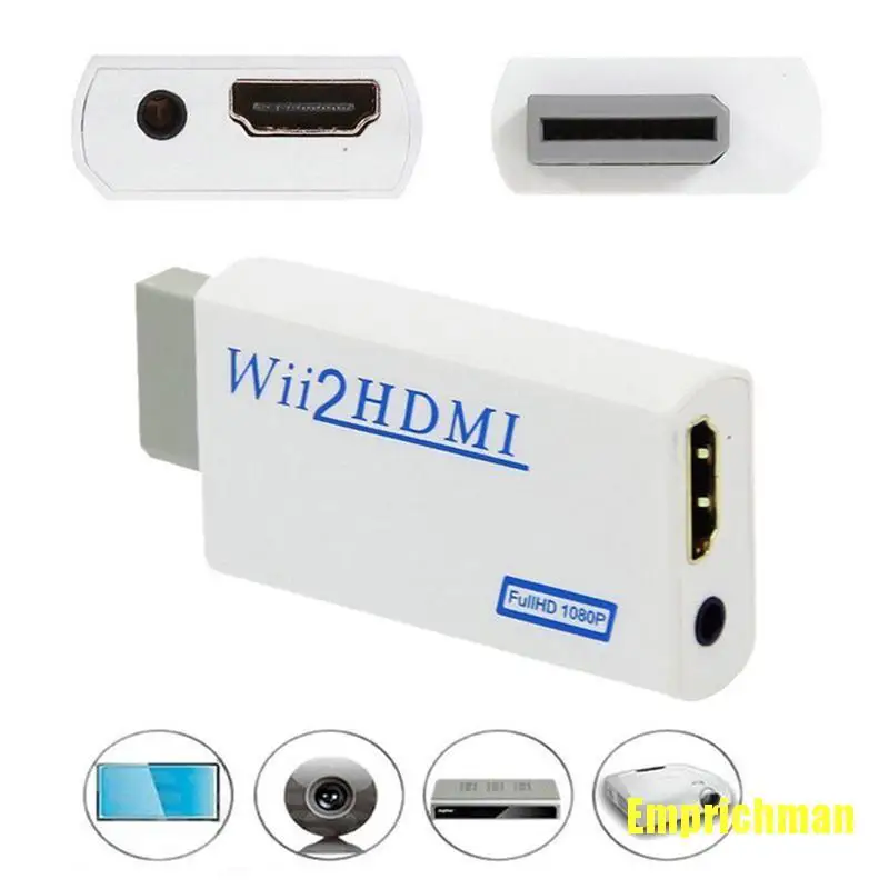 Полный HD 1080P Wii-HDMI-совместимый адаптер преобразователь 3