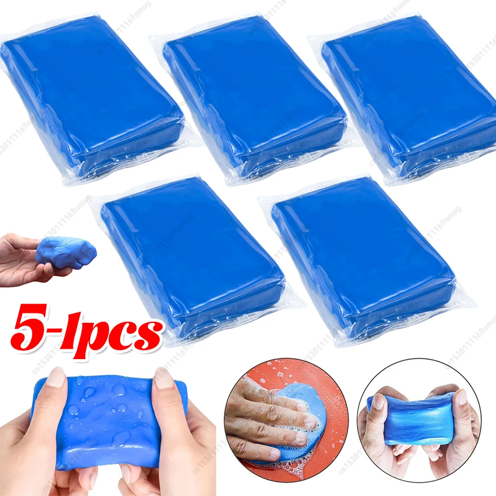 Cleaning Car Clay Bar 5-1pcs Remove Different Types Of Stains Blue Car Wash Mud Decontamination
