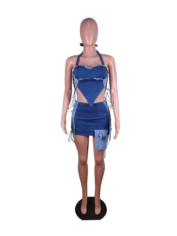 Night Club Skirt and Top Set Woman Summer 2 Piece Outfit 6