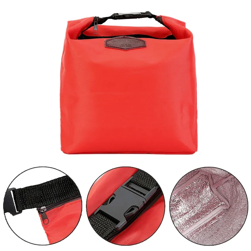 Portable Insulated Lunch Tote with Aluminum Foil Lining for Hot & Cold Food Storage