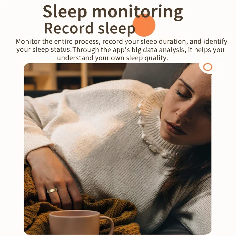 Smart Ring Multifunctional Bluetooth Health Tracker Heart Rate Blood Oxygen Monitor Waterproof Men Women Sleep Fitness 4