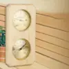 Bimetallic Wooden Sauna Sweat Room Wall Mounted Temperature And Humidity Meter Household Indoor Baby Room Temperature 4