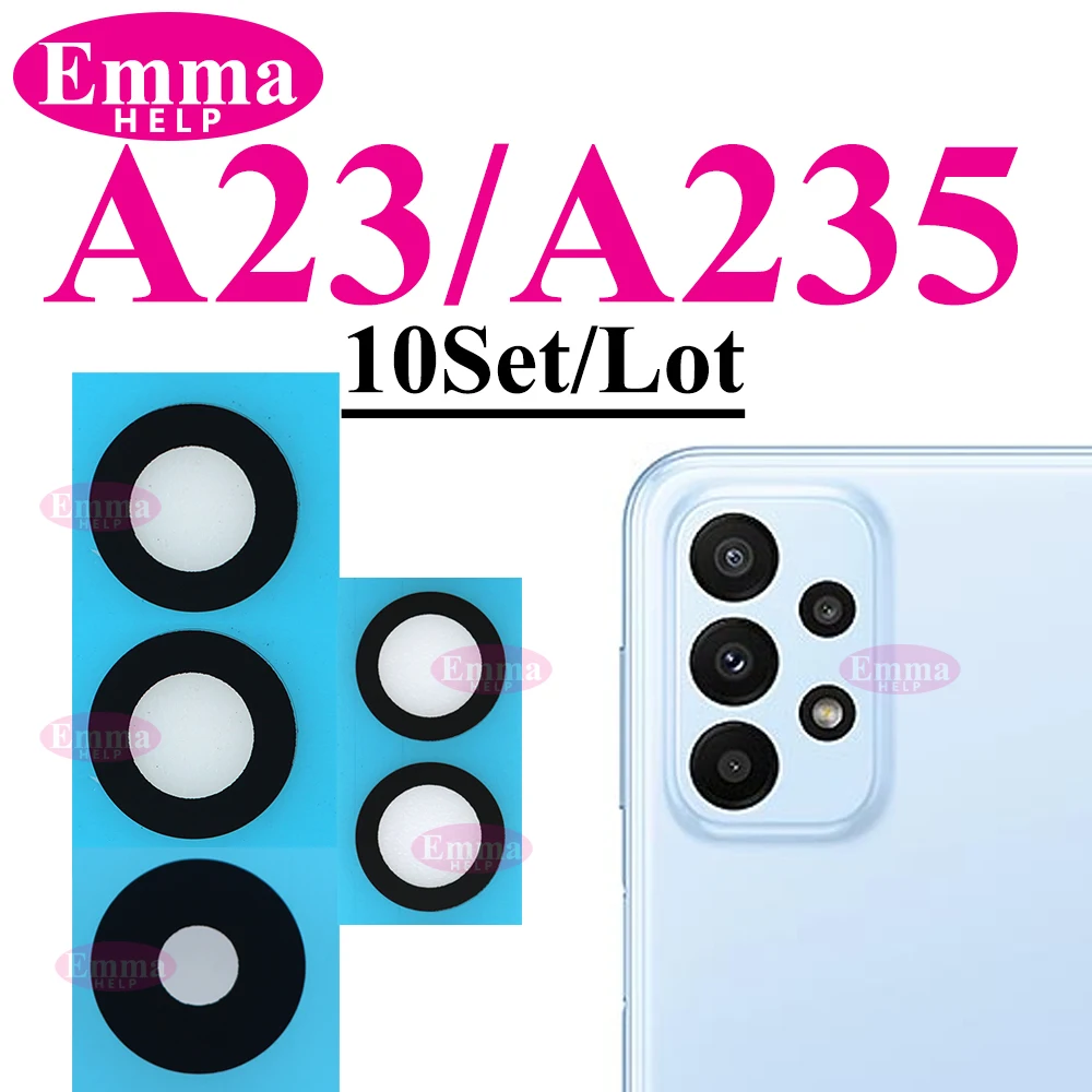 Premium Back Rear Camera Glass Lens Replacement with Adhesive - 10 Pack