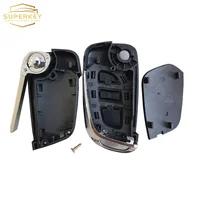 SUPERKEY ดัดแปลงรีโมทรถ Key Shell Flip Case สําหรับ Citroen C2 C3 C4 C5 Berlingo สําหรับ Peugeot 207 307 308 407 607 HU83 VA2 6