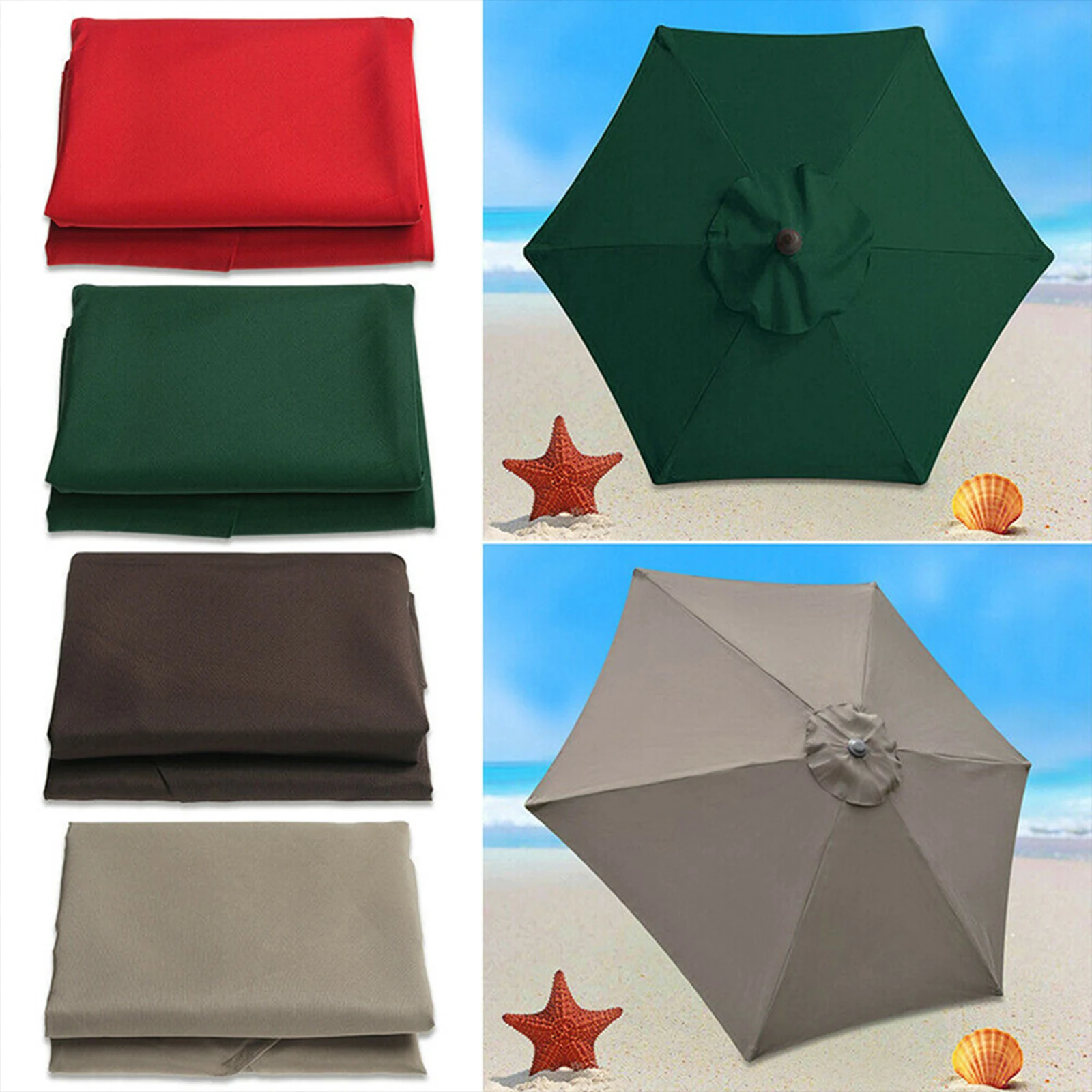 Sail Waterproof Umbrella Cloth Sun Shadecloth UV Duty Swimming Sunscreen NO Stand Pool Outdoor Parasol Garden Supplies