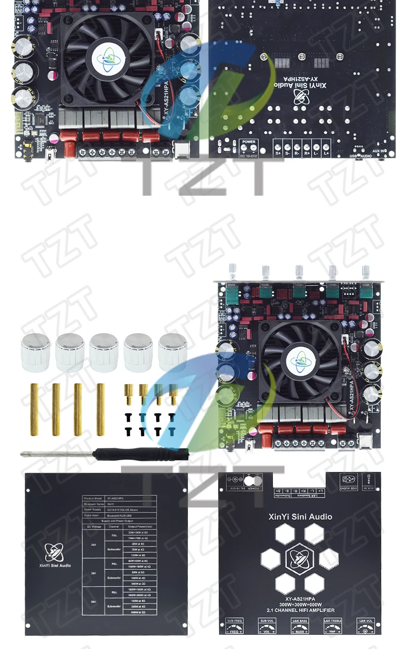 XY-AS21HPA Bluetooth High-Power Digital Verstärker Bord 2,1 Kanal Subwoofer 300 W * 2 + 600 W Dual TPA3255 Amplificador – Detail 11