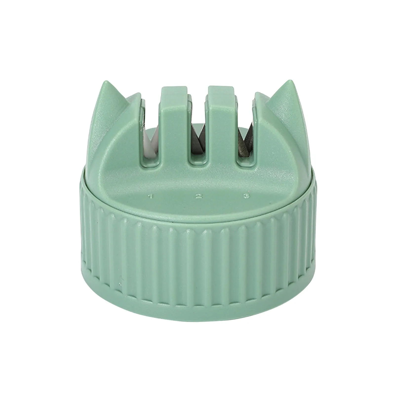 Knife Sharpener Three-section Cartoon Cat Head Whetstone Kitchen Non-slip Household Manual Knife Sharpener