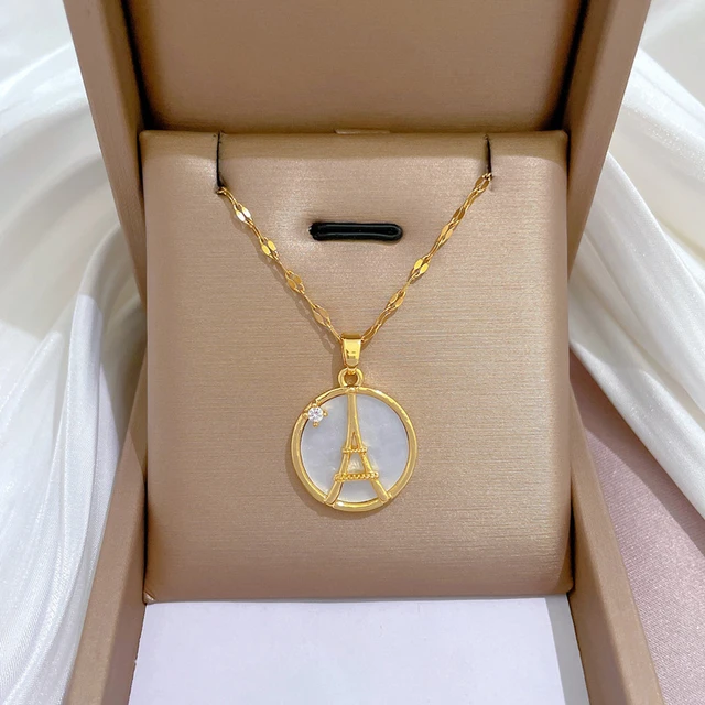 Eiffel Tower Gold Necklace - Womens Fashion Jewelry – Lil Pepper Jewelry