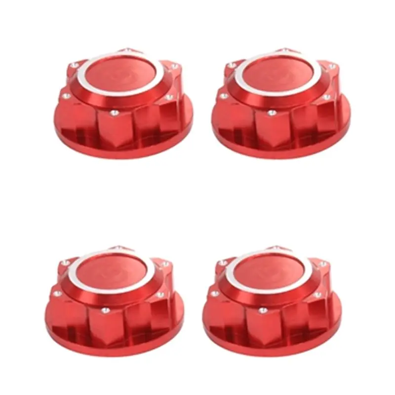 신제품 4개입 알루미늄 아르마 1/5 크라톤 8S 아웃캐스트 8S RC카 24mm 헥스 휠 너트 휠 허브 커버 방진 미끄럼 방지